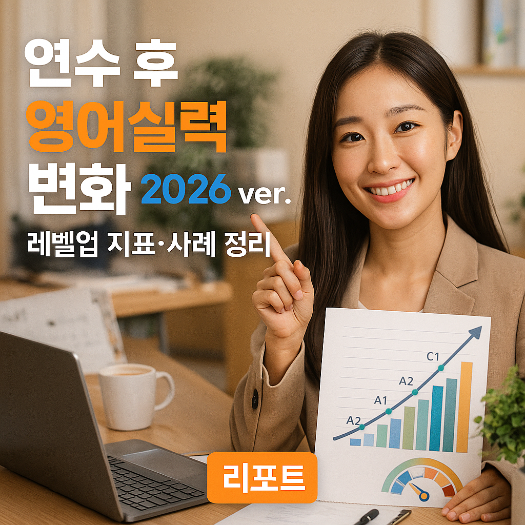 연수 후 영어실력 변화 2026 ver. ｜ 레벨업 지표&middot;사례 정리