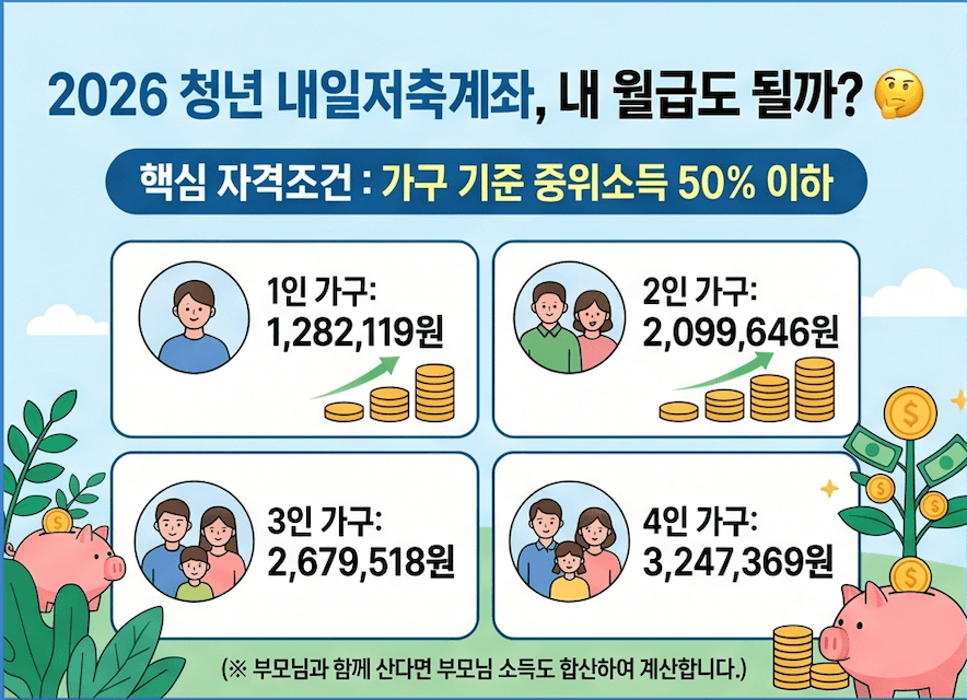 청년 내일 저축계좌의 핵심 자격요건