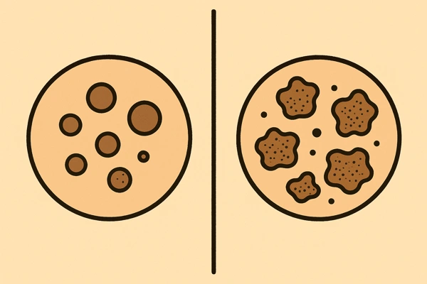 기미와 주근깨 차이 도식
