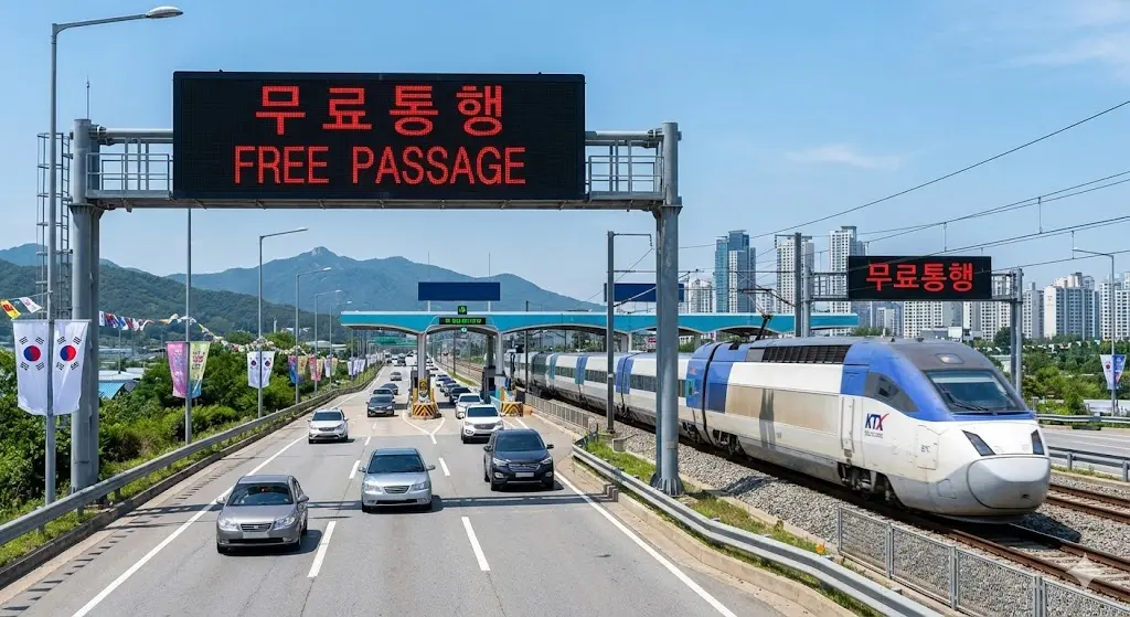 2026년 설날 고속도로 통행료 면제 시간과 KTX 기차표 할인 예매 방법