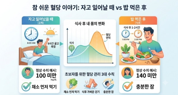 공복혈당과 식후 혈당 비교
