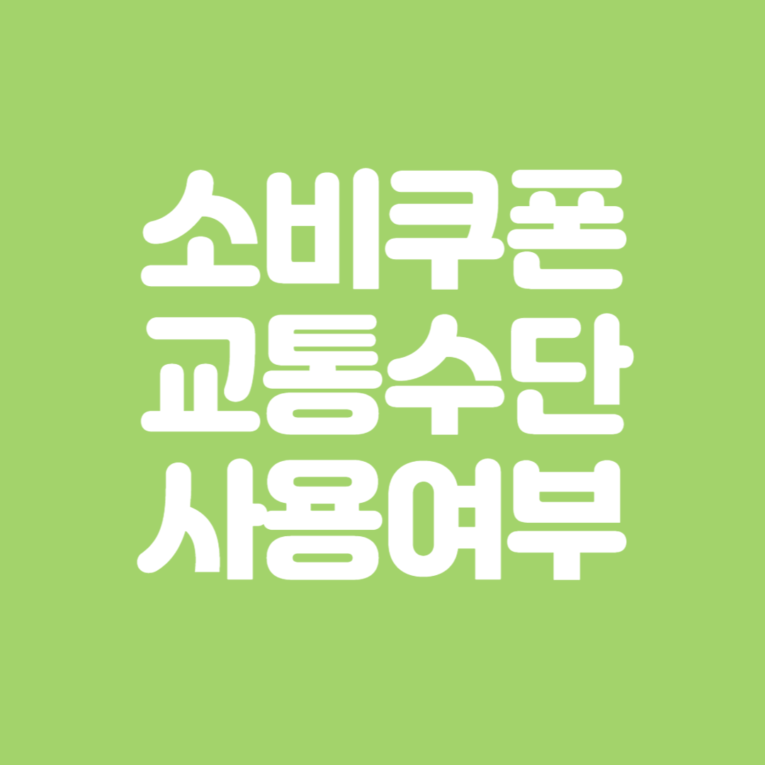 민생 소비쿠폰 택시, 버스 사용 가능 여부