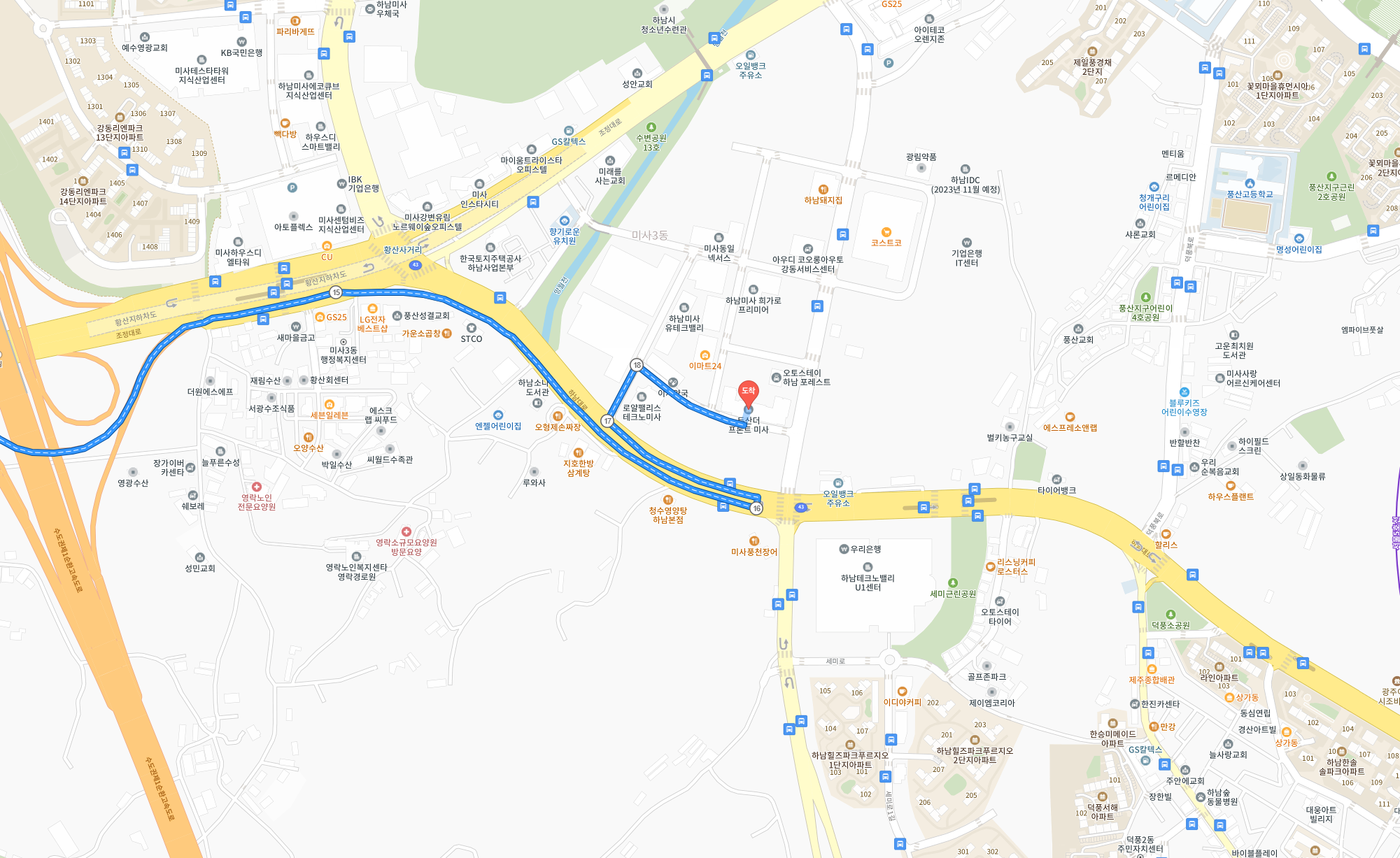 하남 미사 지식산업센터 가는길