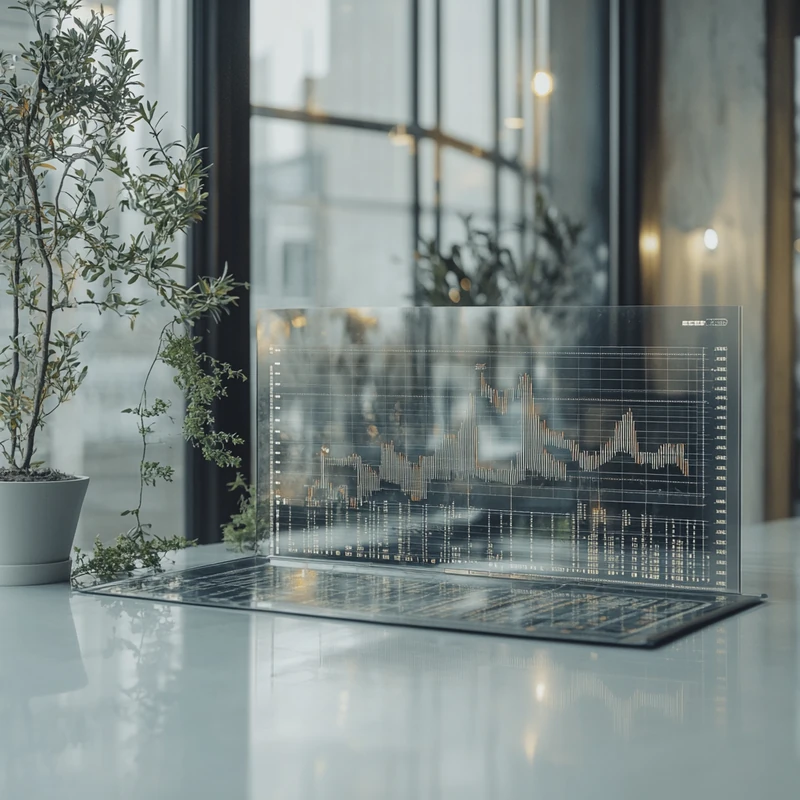 다양한 ETF의 배당수익률 비교를 나타내는 전문적이고 명확한 재무 차트, 현대적이고 깔끔한 사무실에서 자연광과 생생한 색채가 돋보임