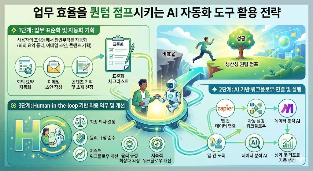 업무 효율을 퀀텀 점프시키는 AI 자동화 도구 활용 전략