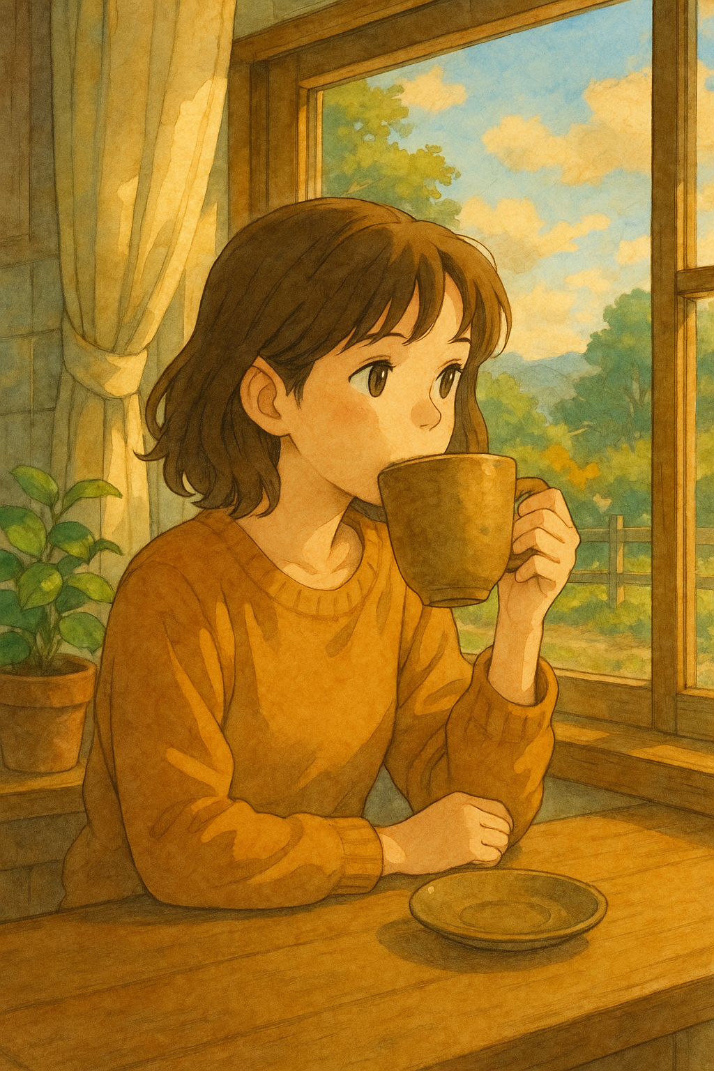 커피 마시는 사람