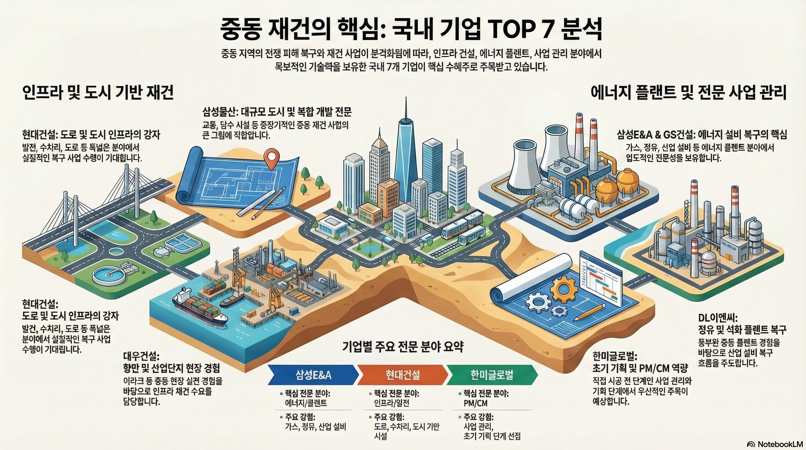 중동 피해 복구, 재건 관련 기업