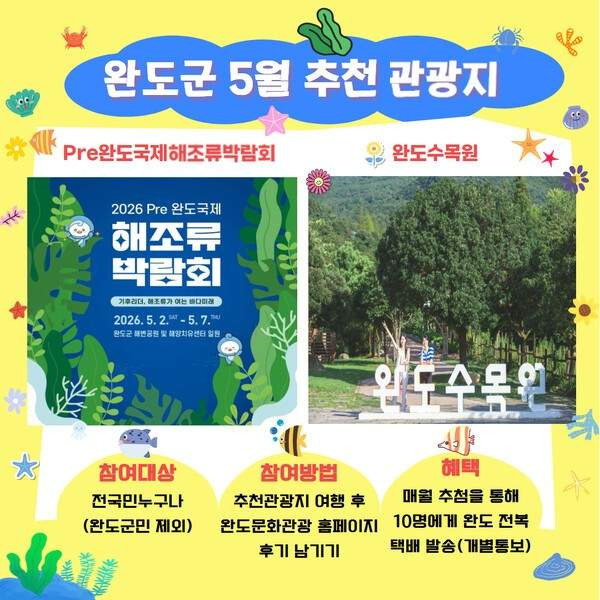 2026 Pre 완도 국제 해조류박람회 일정 및 주요 프로그램 총정리: 전복 쿠션부터 바다 식목일까지