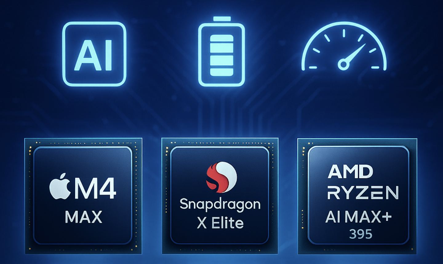 노트북 CPU 비교 - M4 MAX, Snapdragon X Elite, Core Ultra, Ryzen AI