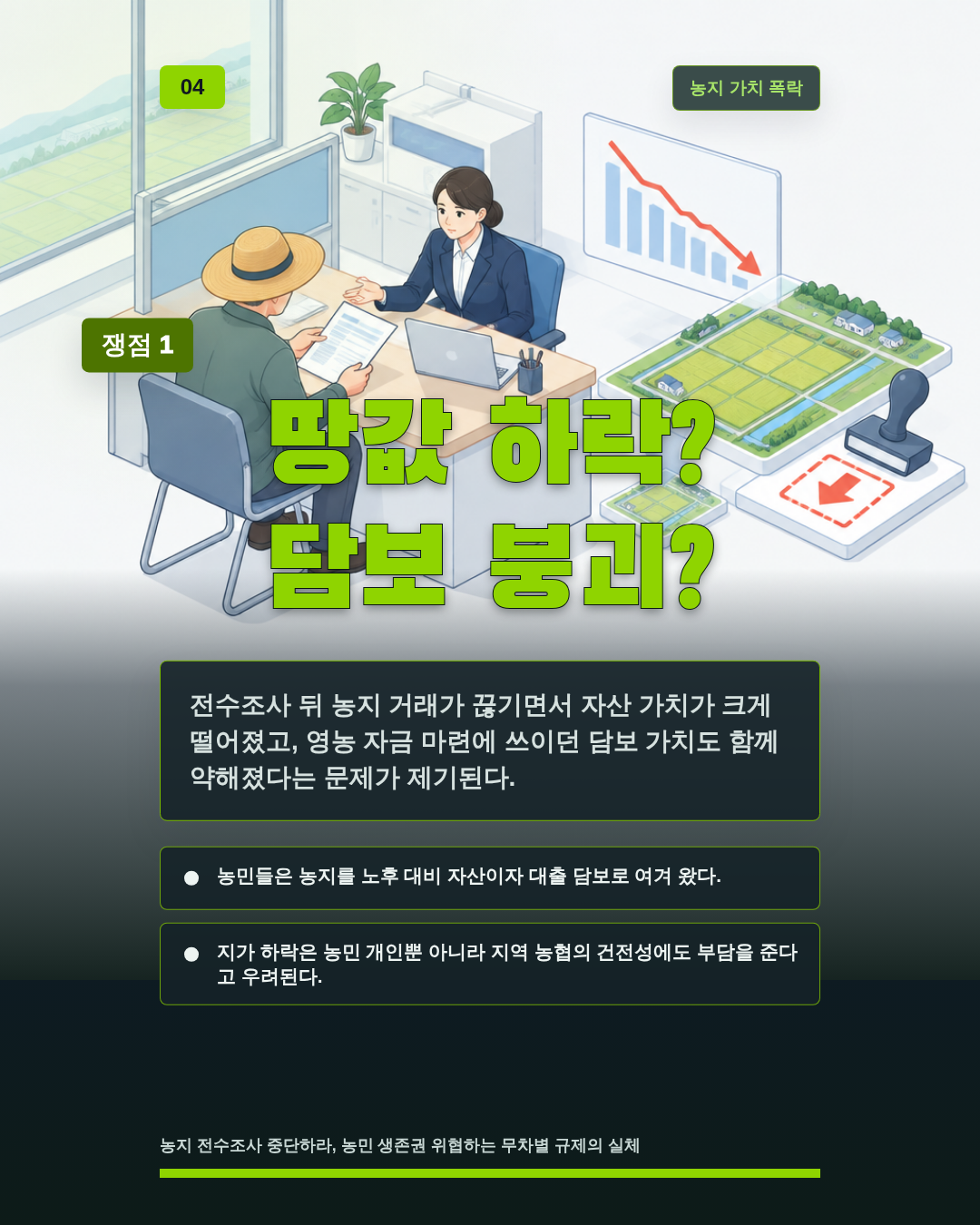 땅값 하락? 담보 붕괴?