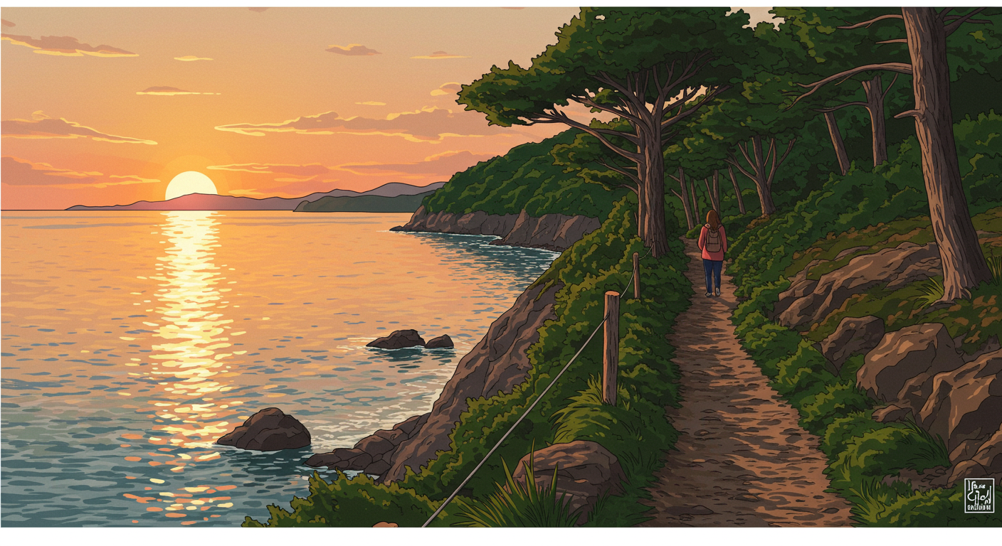 달맞이 고개 아래 바다 옆 감성 산책로