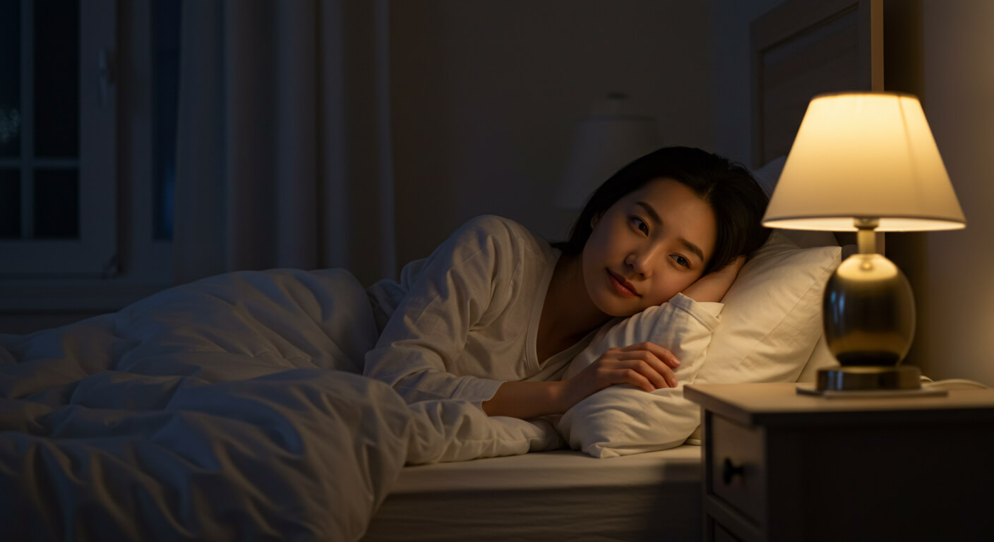 잠자리 들기 전 조명 어둡게 하기