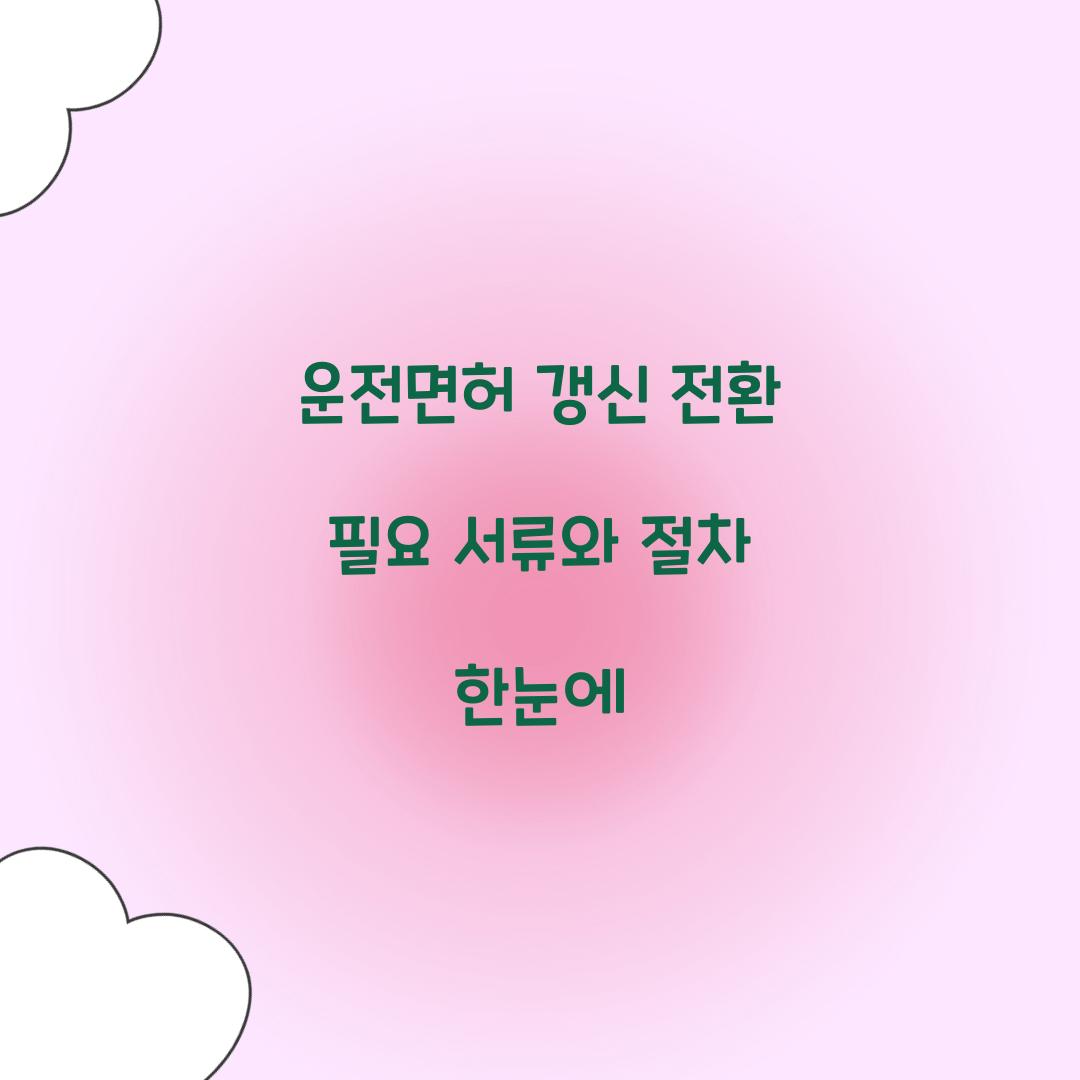 운전면허 갱신 전환