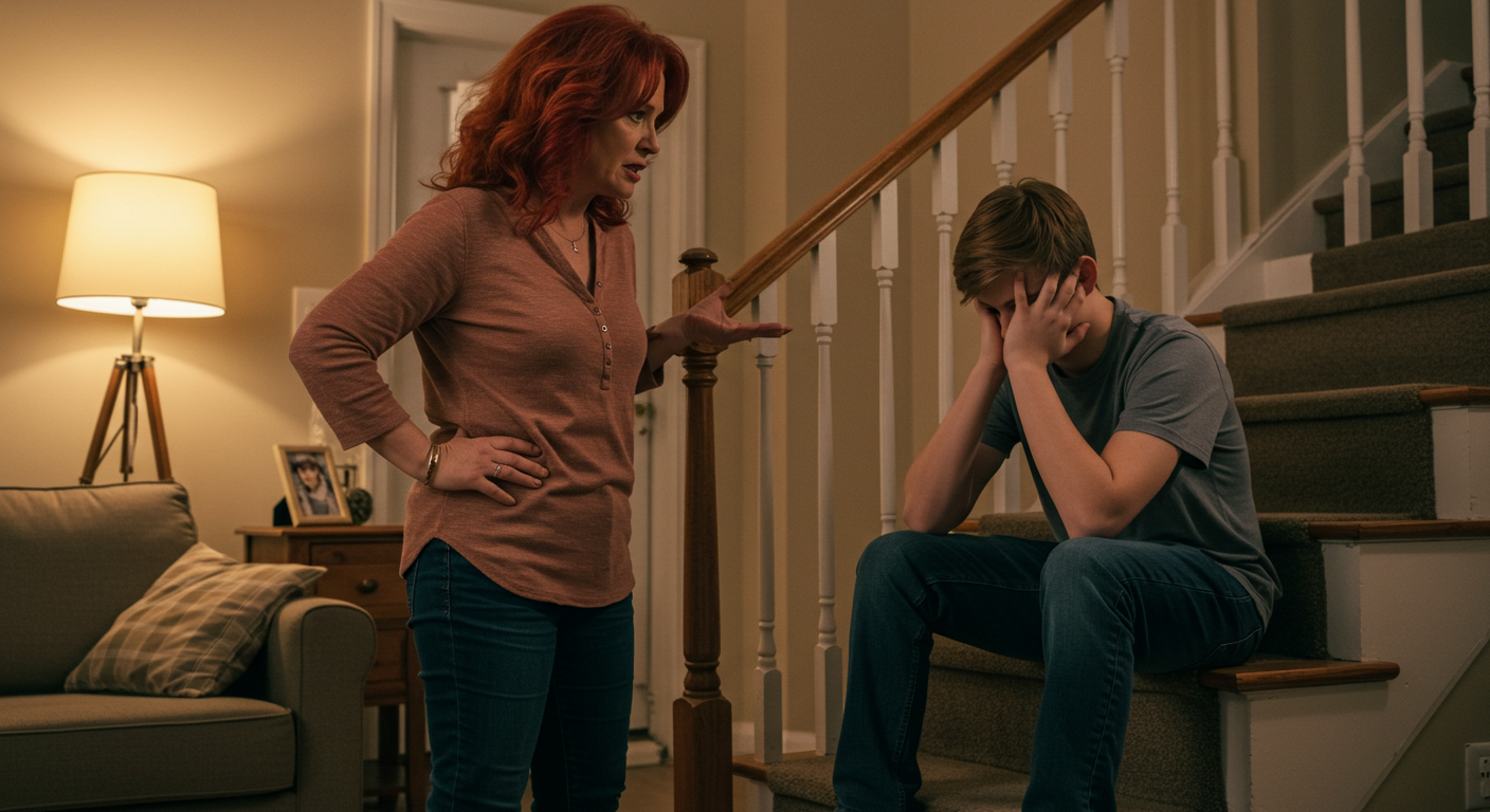 체벌로 훈육하는 엄마