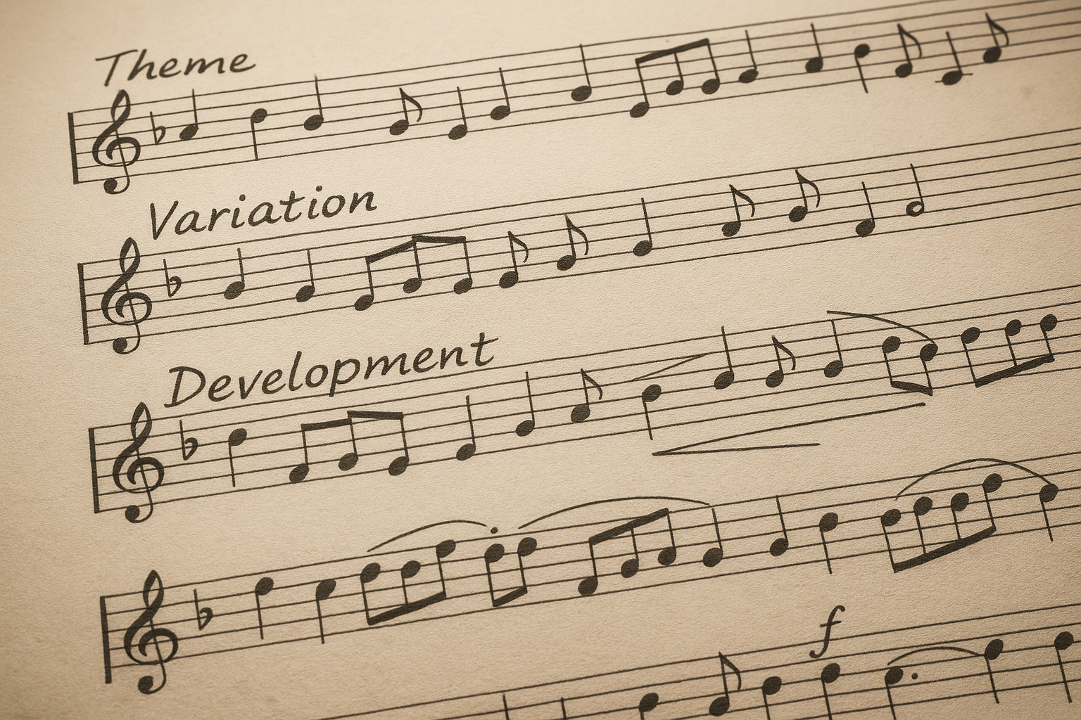 작곡법의 기초 – 테마, 변주, 발전의 원리와 창작 미학