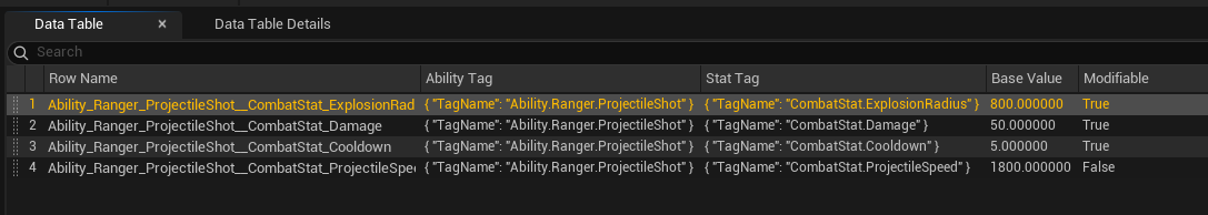 DataTable ExplosionRadius 800