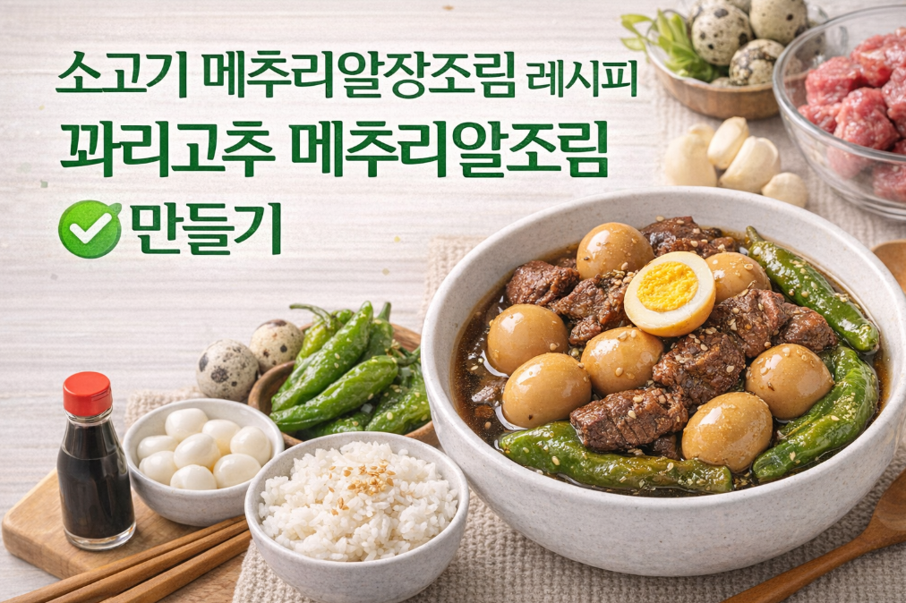 소고기 메추리알장조림 황금레시피 5분 완성