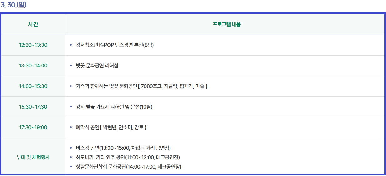 제8회 강서 낙동강 30리 벚꽃축제 행사장소 길찾기, 무료셔틀버스, 주차장 정보 확인