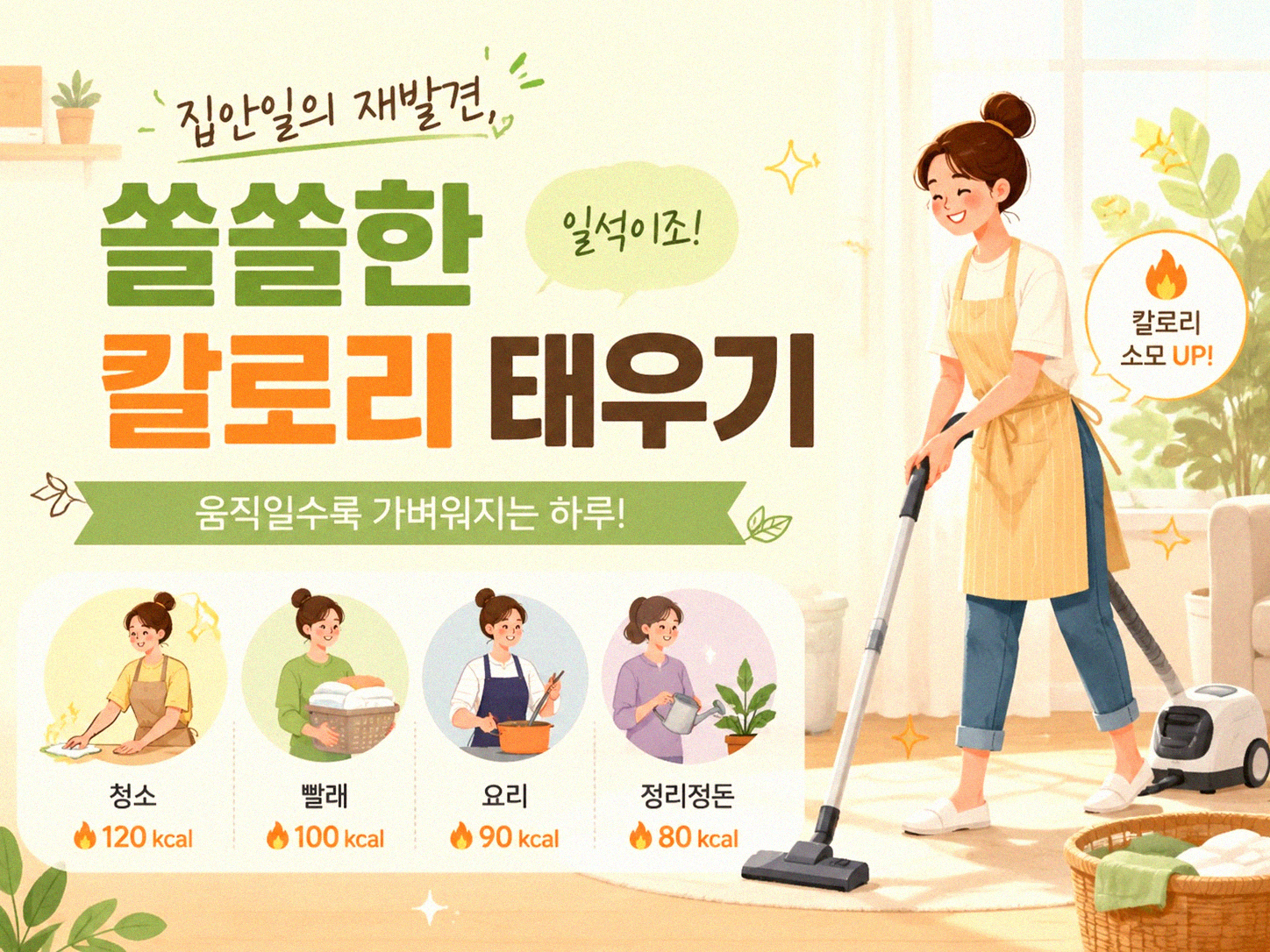 일상 속에서 은근히 칼로리 태우는 활동들