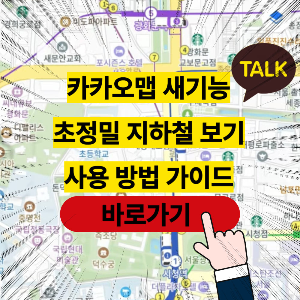 카카오맵 초정밀지하철 포스팅 썸네일