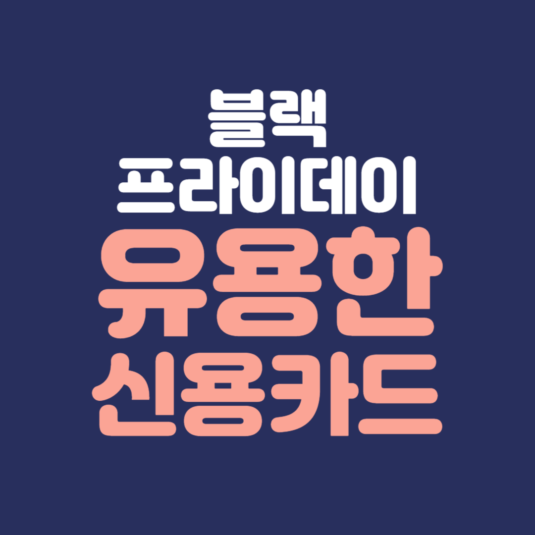 블랙 프라이데이에 이용 가능한 신용카드