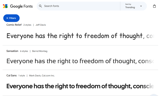 구글 폰트 다운로드