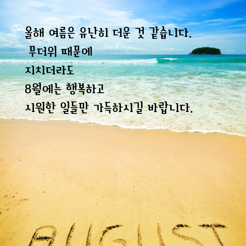 2025년 8월 인사말 문구 이미지 모음집