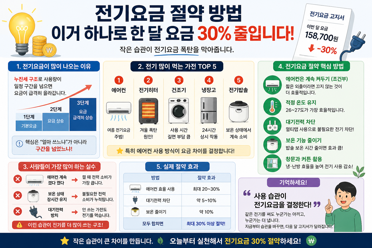 전기요금 절약 방법 인포그레픽