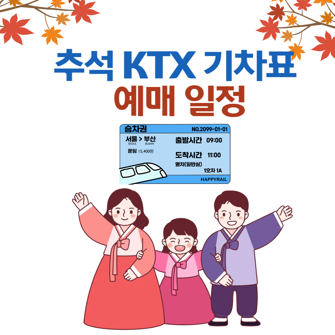 2025 추석 기차표 예매 일정 안내