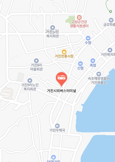 거진시외버스터미널 위치-지도