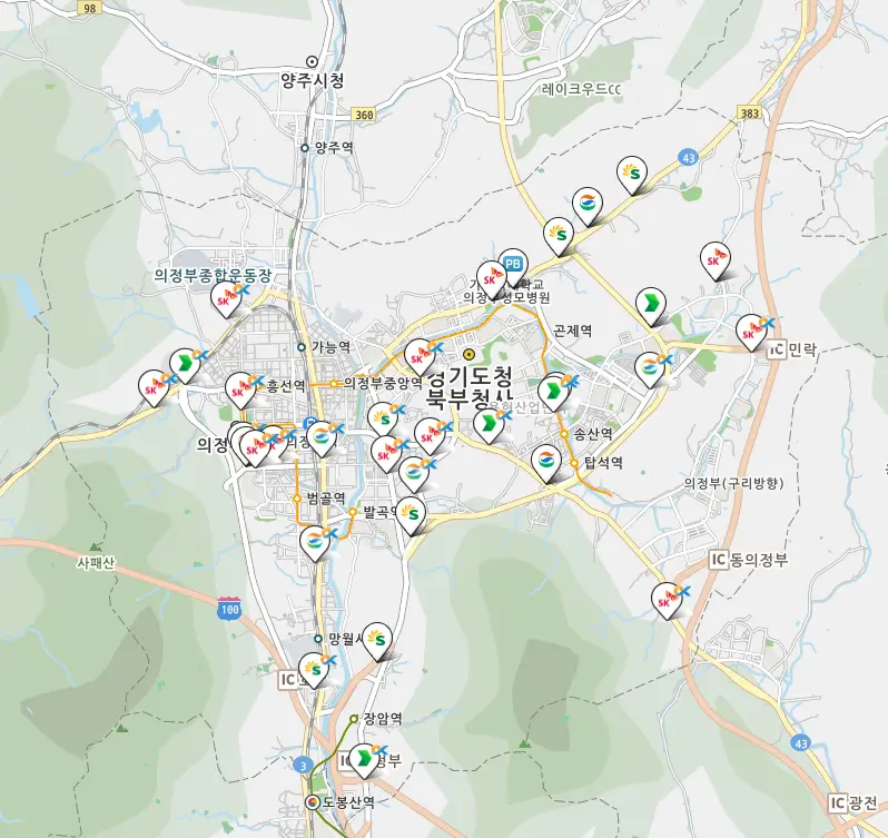 의정부시 세차장 위치
