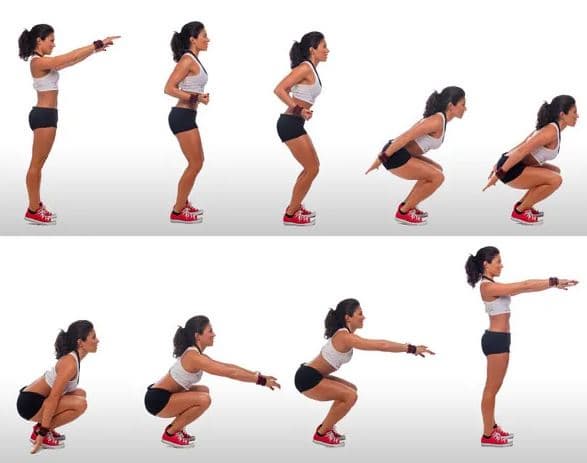 허리디스크에 좋은 운동 스쿼트 사진