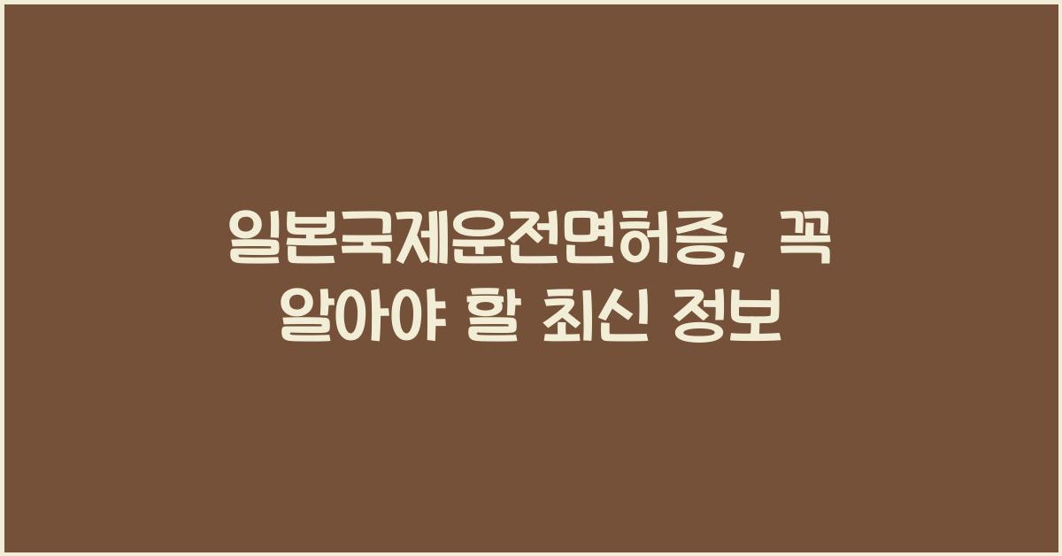 일본국제운전면허증