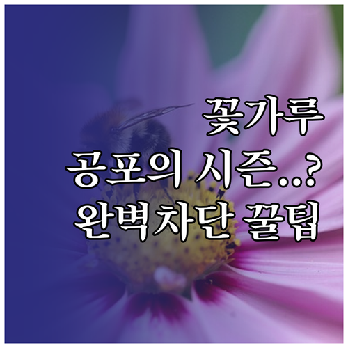 봄철 꽃가루 알레르기 예방 및 시간대..