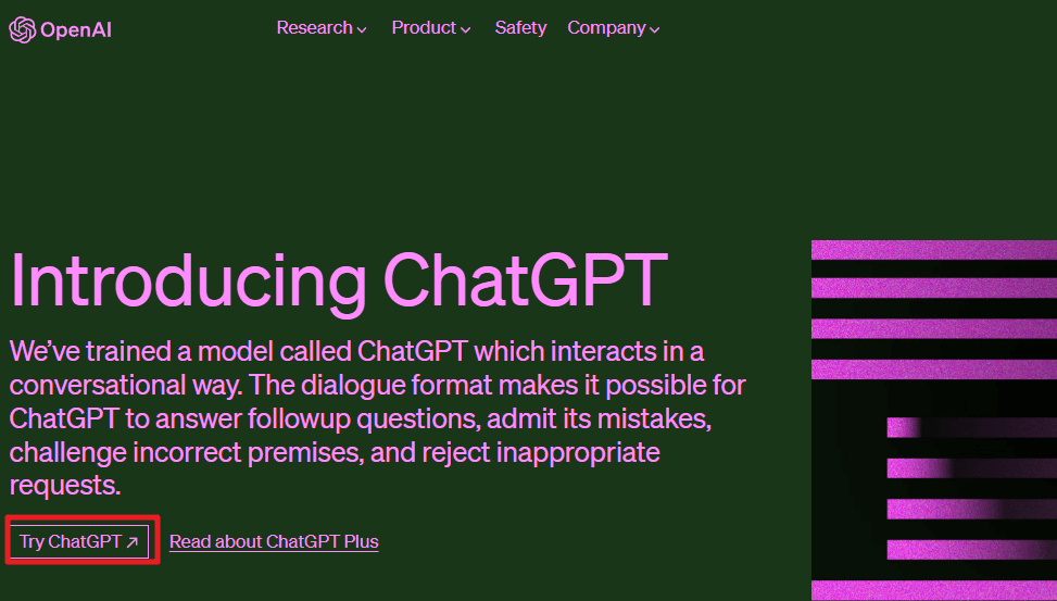 TryChatgpt클릭