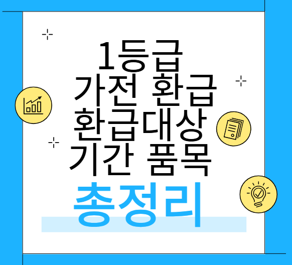 2025년 1등급 가전 환급 신청 30만원 받자