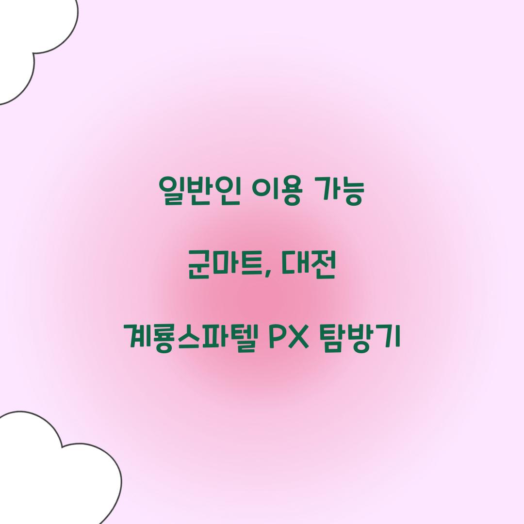 일반인 이용 가능 군마트