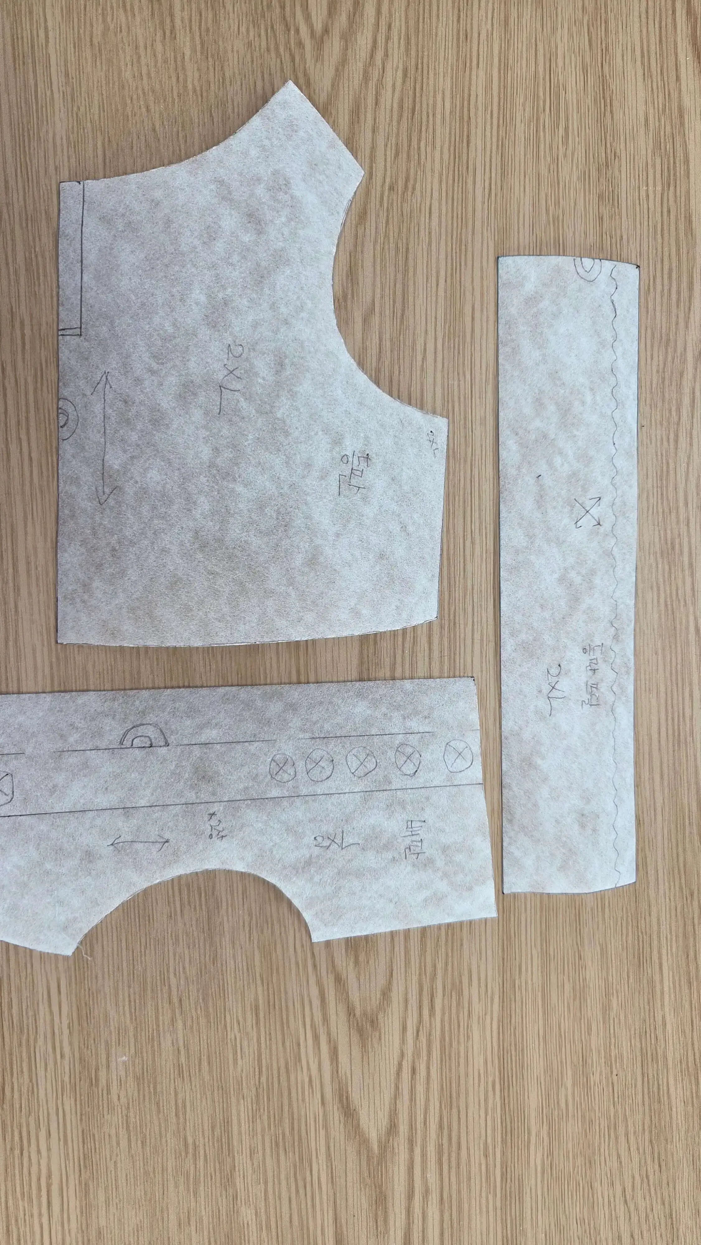 행복이 체형에 맞춰 만든 2XL 조끼 패턴