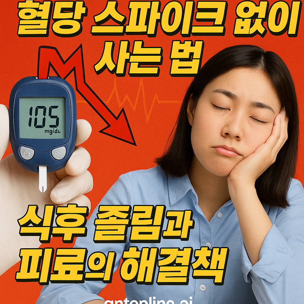 혈당 스파이크 없이 사는 법: 식후 졸림과 피로의 해결책