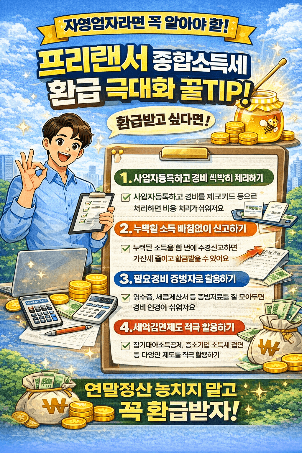 프리랜서 종소세 환급 최대로 받는 꿀팁
