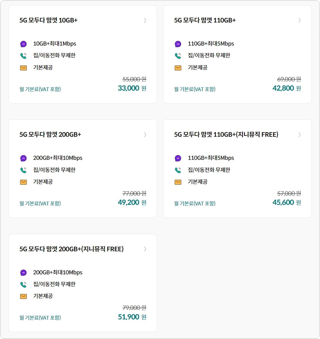 kt알뜰폰-5G-데이터무제한