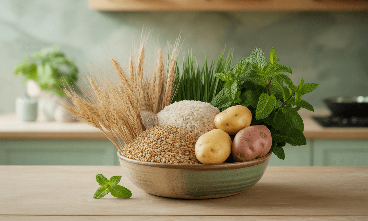 퓨린-낮은-식품-리스트-쌀-보리-감자-고구마-모습