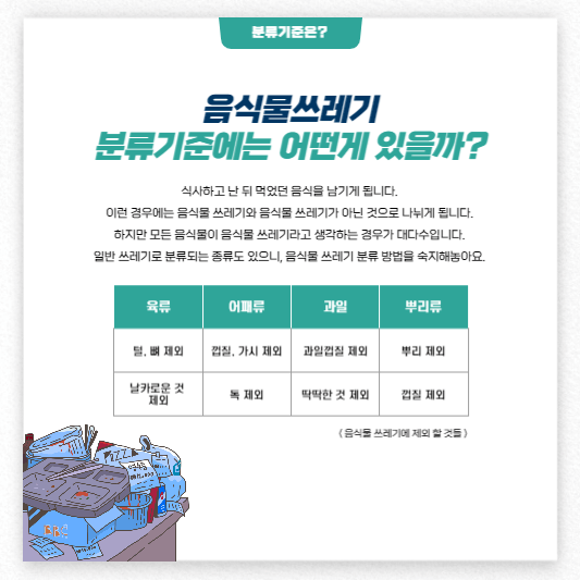 음식물쓰레기 분류기준