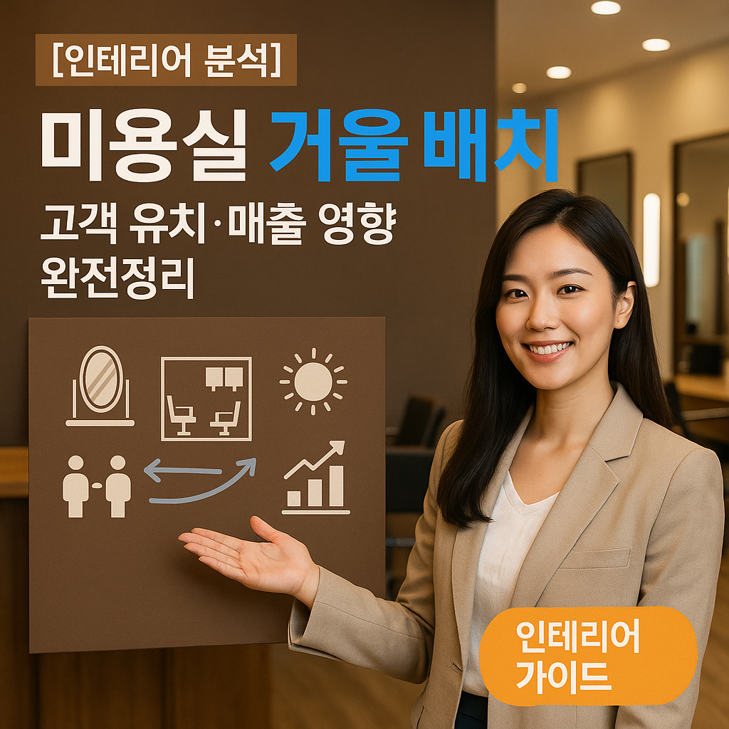 [인테리어 분석] 미용실 거울 배치 ｜ 고객 유치&middot;매출 영향 완전정리