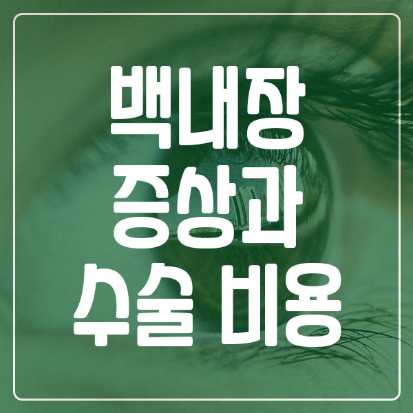 백내장 증상 및 수술 비용 확인하기