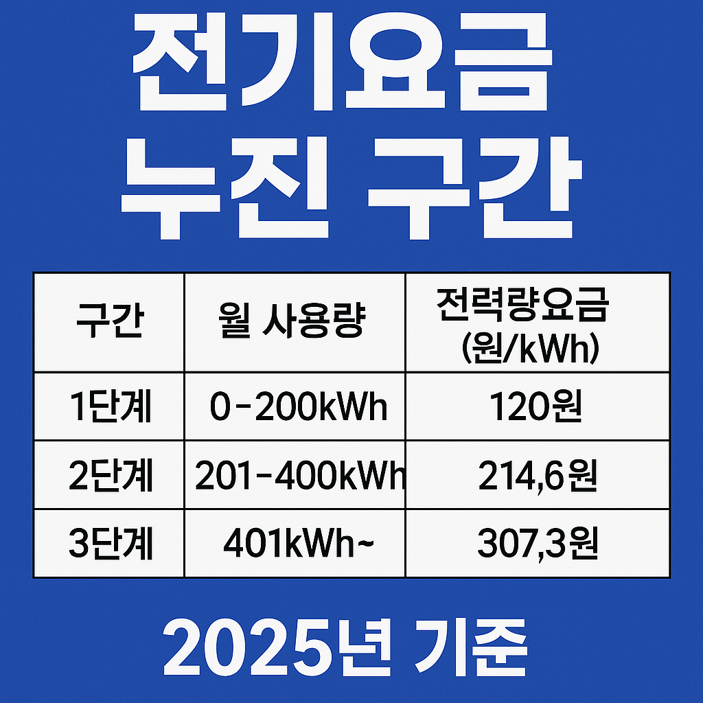 전기요금 누진 구간 완전 정리