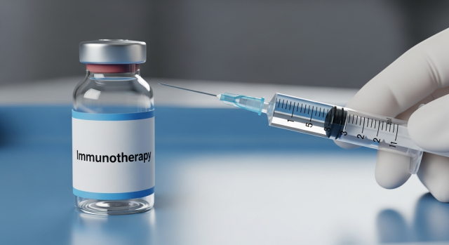 약병과 주사기 클로즈업