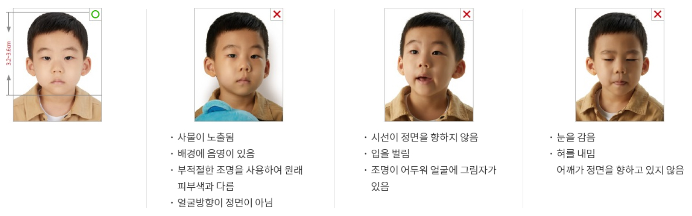 출처 : 외교부 [여권사진 규정]