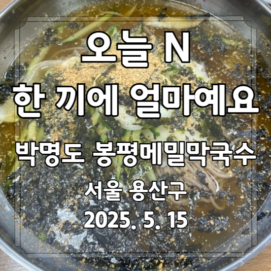 오늘 N한 끼에 얼마예요