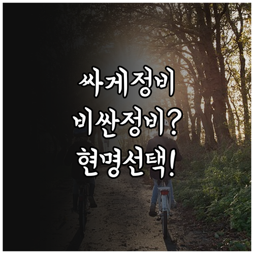 자전거 정비 저렴한 곳 vs 비싼 곳..